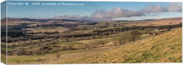 Ettersgill and Upper Teesdale Panorama Canvas Print by Richard Laidler