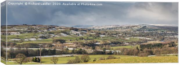 Teesdale and Lunedale Winter Panorama  Canvas Print by Richard Laidler