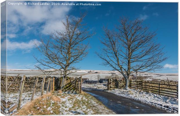 Towards Scar End, Ettersgill, Teesdale in Winter Canvas Print by Richard Laidler