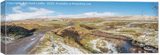 High Beck Head, Upper Teesdale, Winter Panorama Canvas Print by Richard Laidler