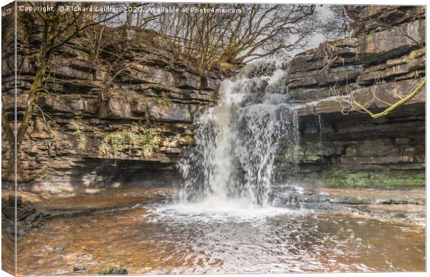 Summerhill Force and Gibsons Cave, Teesdale Canvas Print by Richard Laidler