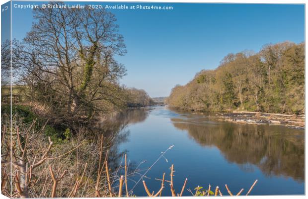 The River Tees at Wycliffe, Teesdale, in Spring Canvas Print by Richard Laidler