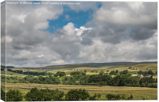 Over to Ettersgill from Holwick, Upper Teesdale Canvas Print by Richard Laidler