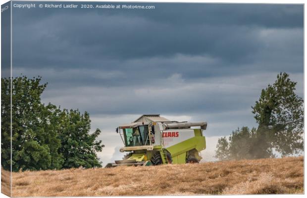 OSR Combining at Hutton Hall Canvas Print by Richard Laidler