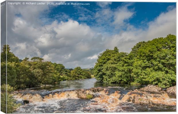 River Tees Cascade in Late Summer Canvas Print by Richard Laidler