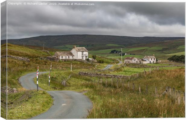 Honeypot Cottage and Unthank Farm, Harwood Canvas Print by Richard Laidler