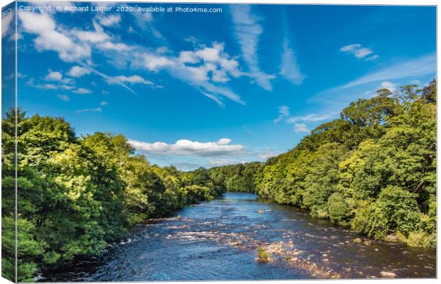 Late Summer on the Tees at Whorlton Canvas Print by Richard Laidler