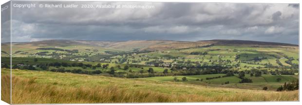 Middleton in Teesdale from the Kelton Road Pano Canvas Print by Richard Laidler