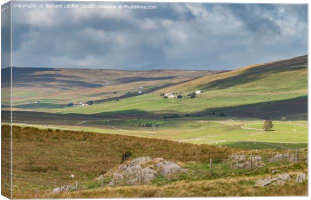 Harwood, Teesdale from the Pennine Way at Cronkley Canvas Print by Richard Laidler