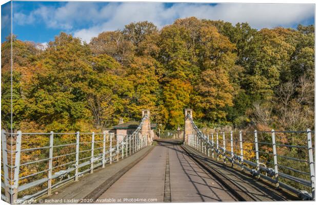 Autumn at Whorlton Bridge, Teesdale Canvas Print by Richard Laidler