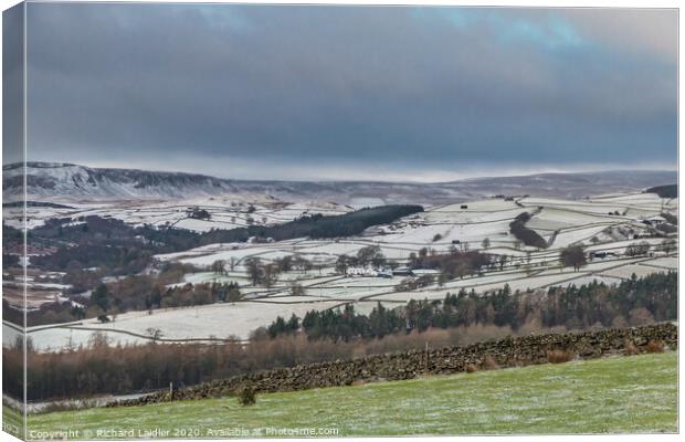 A Dusting of Snow in Upper Teesdale Canvas Print by Richard Laidler