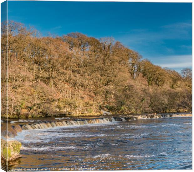The River Tees at Whorlton on Xmas Day 2020 Canvas Print by Richard Laidler