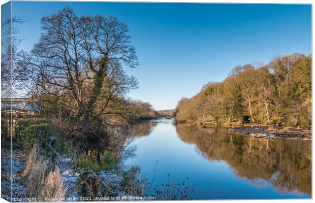 The River Tees at Wycliffe on New Year's Eve 2020 Canvas Print by Richard Laidler