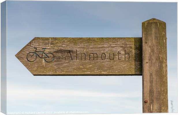 Cycle to Alnmouth Canvas Print by Richard Laidler
