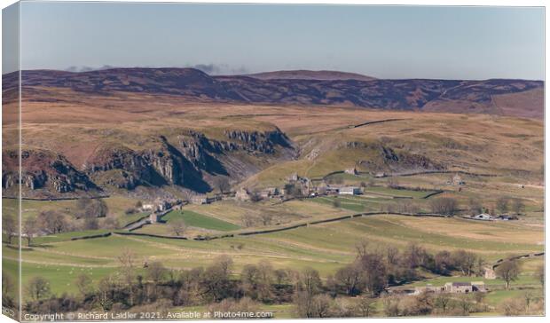 Over to Holwick, Teesdale in Spring (2) Canvas Print by Richard Laidler