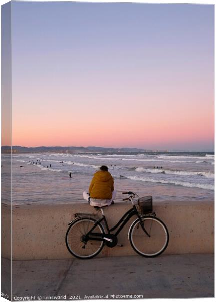 Sitting at the cost of Valencia, Spain Canvas Print by Lensw0rld 