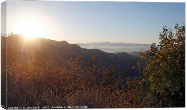 Landscape of the Ed Davis Park at Towsley Canyon Canvas Print by Lensw0rld 