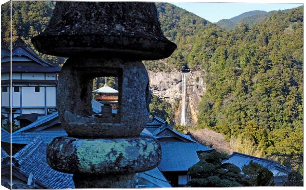 Shrine and the Nachi waterfall near Kii-Katsuura, Japan Canvas Print by Lensw0rld 