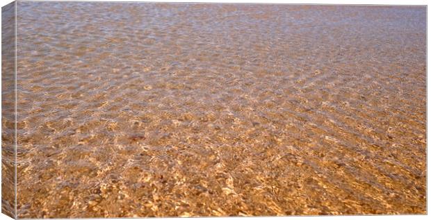 Calm ripples on the water surface at a beach Canvas Print by Lensw0rld 