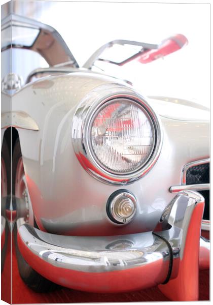 Detail of a classic car with wing doors Canvas Print by Lensw0rld 