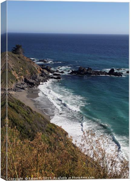 Gorgeous coastal view off Highway 1 Canvas Print by Lensw0rld 