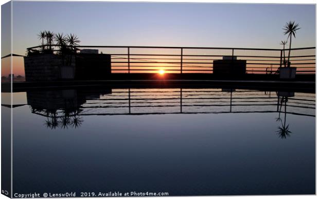 Sunset in Lisbon, Portugal Canvas Print by Lensw0rld 