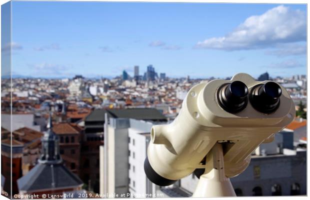 View over Madrid, Spain Canvas Print by Lensw0rld 