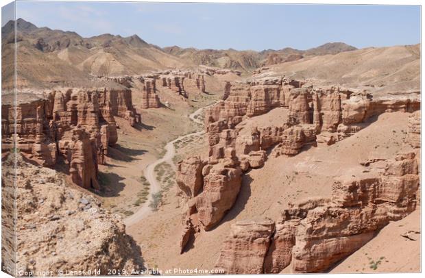 Charyn Canyon in Kazakhstan Canvas Print by Lensw0rld 