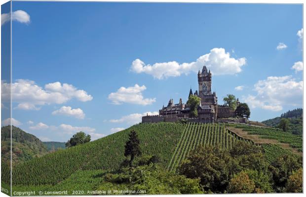 The "Reichsburg" - the Imperial Castle in Cochem,  Canvas Print by Lensw0rld 