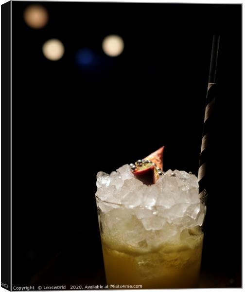 Cocktail and bokeh lights Canvas Print by Lensw0rld 