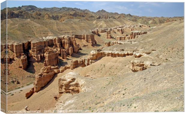 Charyn Canyon in Kazakhstan Canvas Print by Lensw0rld 