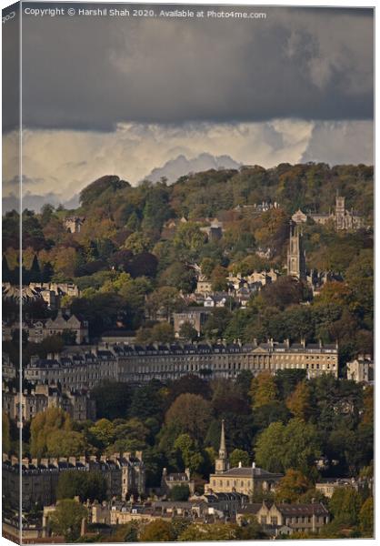 Bath Skyline in Autumn Canvas Print by Harshil Shah