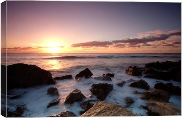 Santa Eularia beach sunrise Canvas Print by Jules Taylor