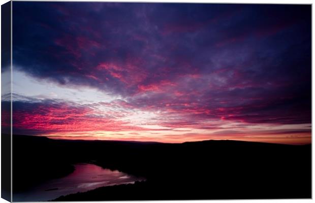 Sunset across the Peak District Canvas Print by Jules Taylor