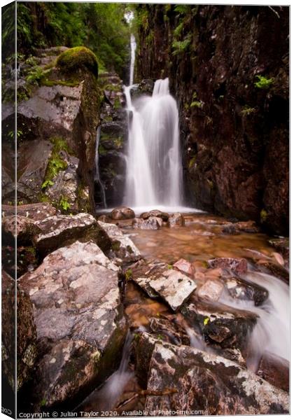 Scale Force Waterfall Canvas Print by Jules Taylor