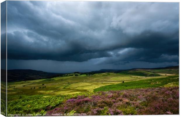 Approaching Storm in the Peak District Canvas Print by Jules Taylor
