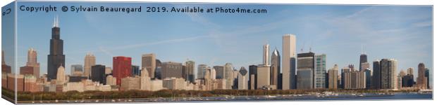 Chicago skyline, panorama 4:1 Canvas Print by Sylvain Beauregard