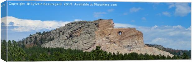 Crazy Horse monument 1, panoramic 3:1 Canvas Print by Sylvain Beauregard