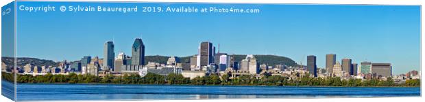 Montreal Skyline 2, panorama, 4:1 Canvas Print by Sylvain Beauregard