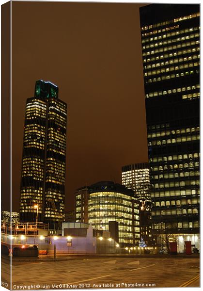 Tower 42 at Night Canvas Print by Iain McGillivray