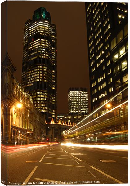 Tower 42 at Night Canvas Print by Iain McGillivray