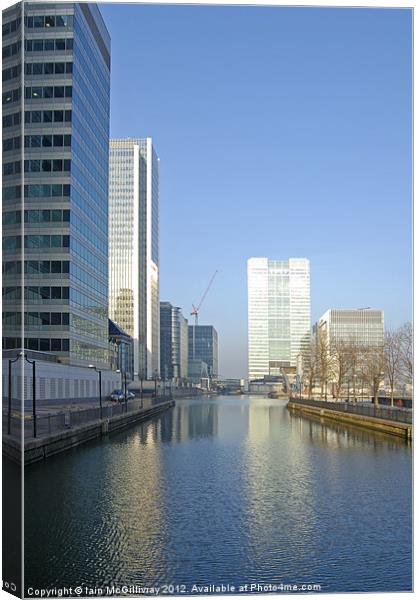 Canary Wharf Canvas Print by Iain McGillivray