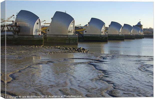 Thames Barrier Canvas Print by Iain McGillivray