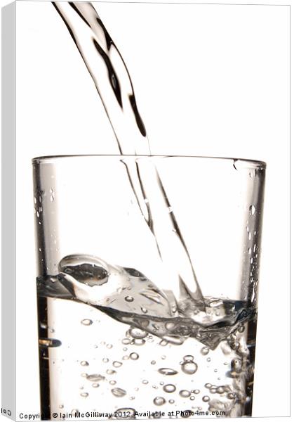 Pouring Glass of Water Canvas Print by Iain McGillivray