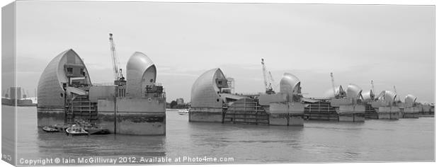 Thames Barrier Canvas Print by Iain McGillivray