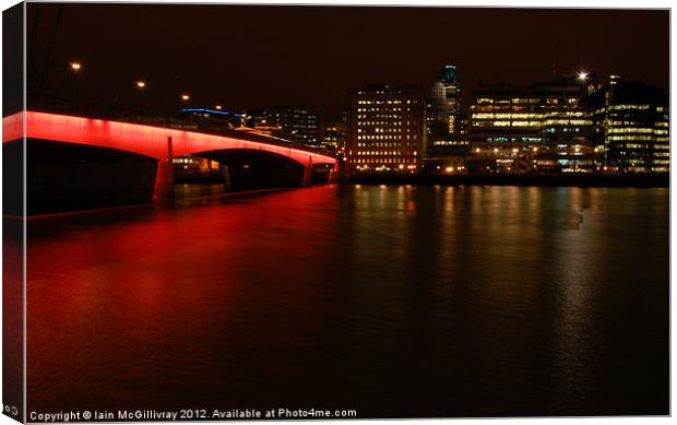 London Bridge at Night Canvas Print by Iain McGillivray
