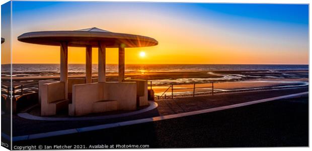 Cleveleys seafront sunset england Canvas Print by Ian Fletcher