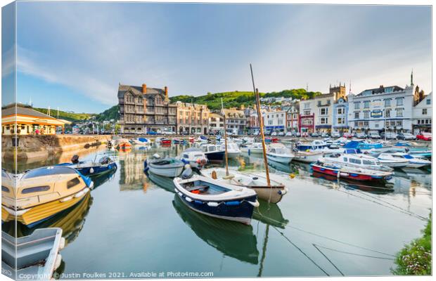 Dartmouth Boat Float, Dartmouth, South Devon Canvas Print by Justin Foulkes