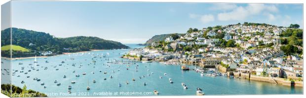 Panoramic view of Salcombe, South Hams, Devon Canvas Print by Justin Foulkes
