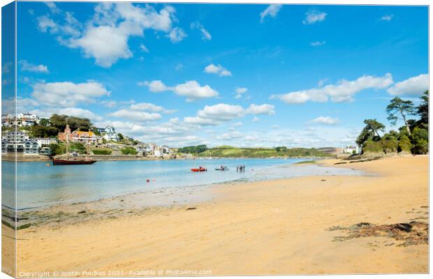 Mill Bay, Salcombe Canvas Print by Justin Foulkes